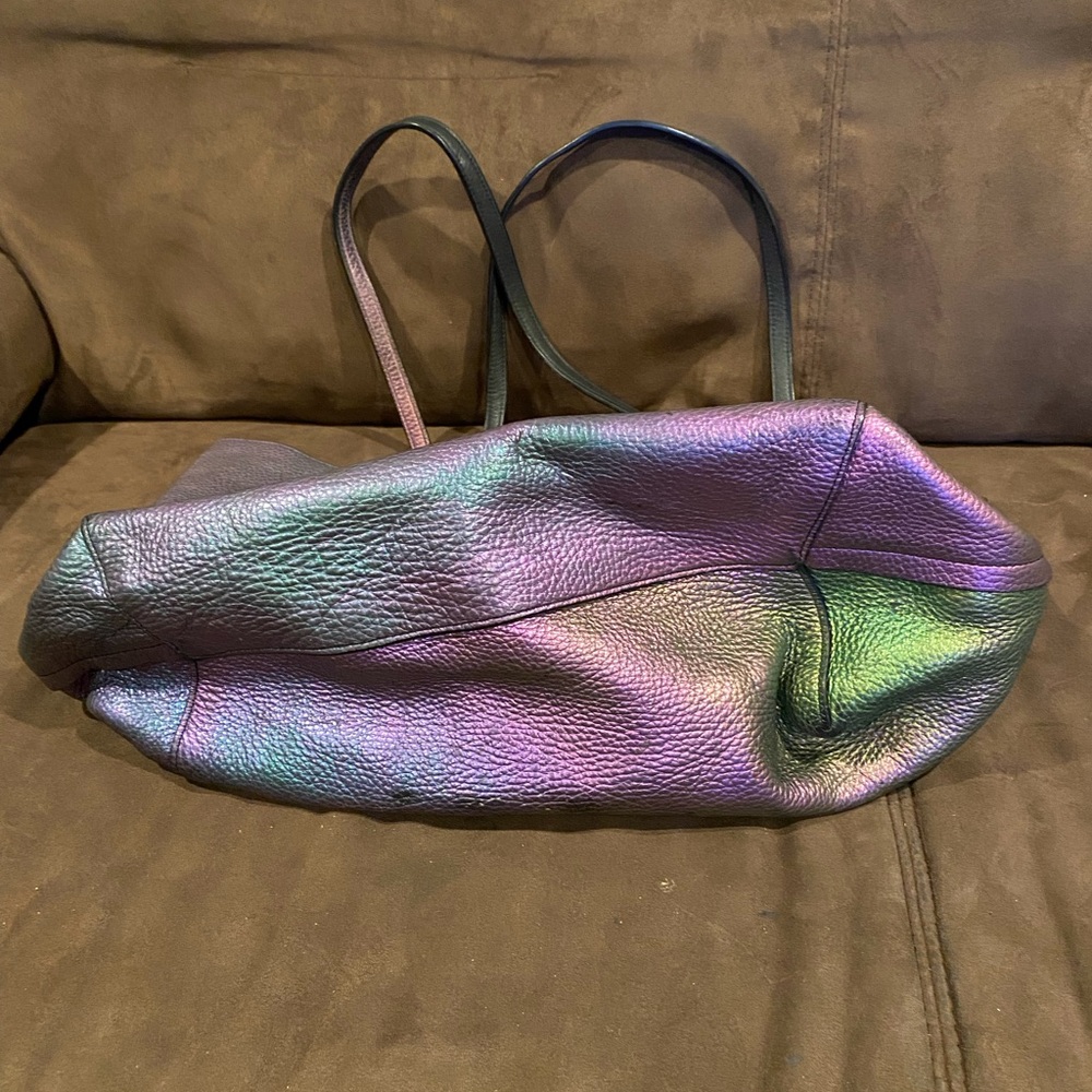 Coach Iridescent Multicolor Leather Tote Bag - Picture 4 of 6